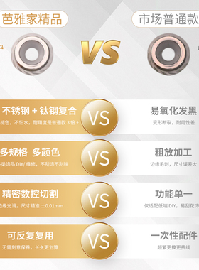 不锈钢硅胶定位珠手链收尾扣配件