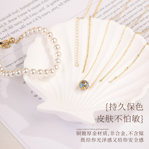 包14K金项链链条配件diy扁O字链流苏延长链穿珍珠手链细链子素链 - 图2
