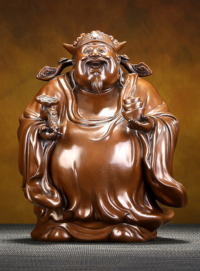 紫铜福禄寿三星摆件家居办公室桌面三福神佛像老人贺寿礼品装饰