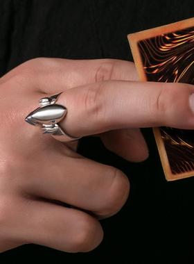 男女925银日韩游戏王戒指指环