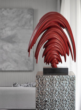 树脂软装饰品抽象现代样板房雕塑