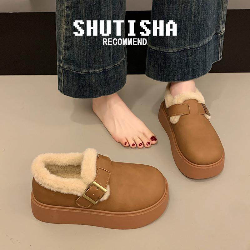 厚底加绒豆豆勃肯鞋女雪地靴2025新款冬季女靴子外穿防水东北棉鞋,淘宝优惠券,粉丝福利购,淘宝优惠卷