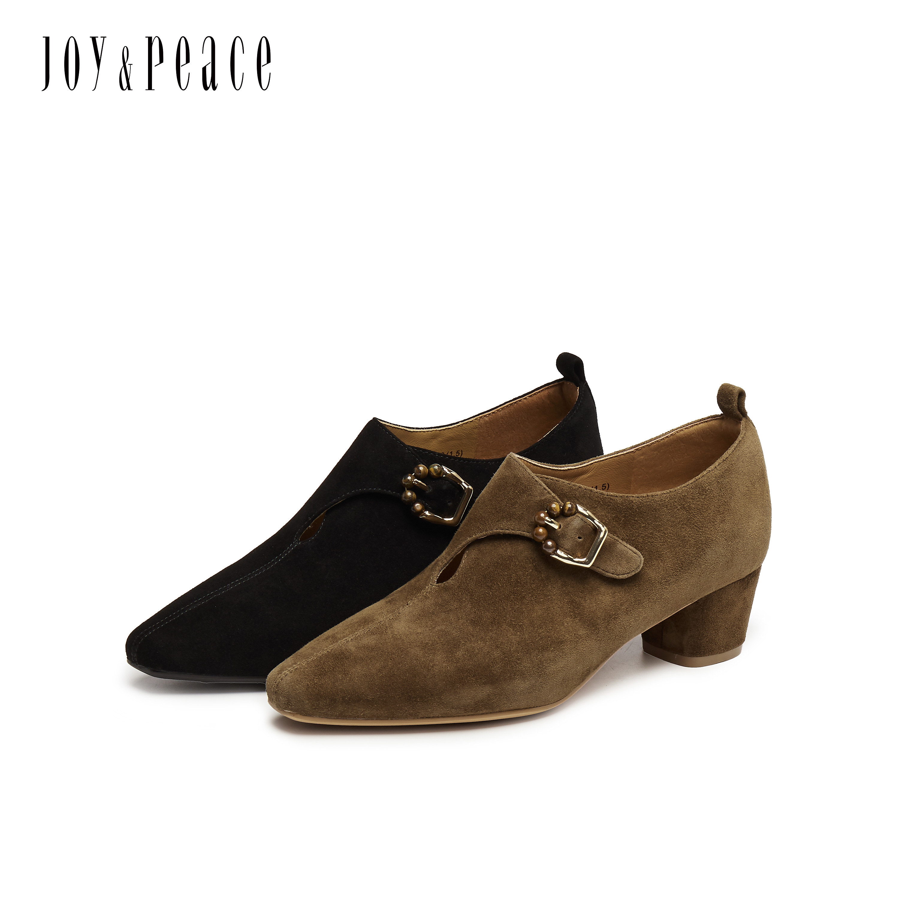 真美诗2025秋新款羊绒老钱风虎眼石针扣粗跟单鞋踝靴子女69797CM5,淘宝优惠券,粉丝福利购,淘宝优惠卷