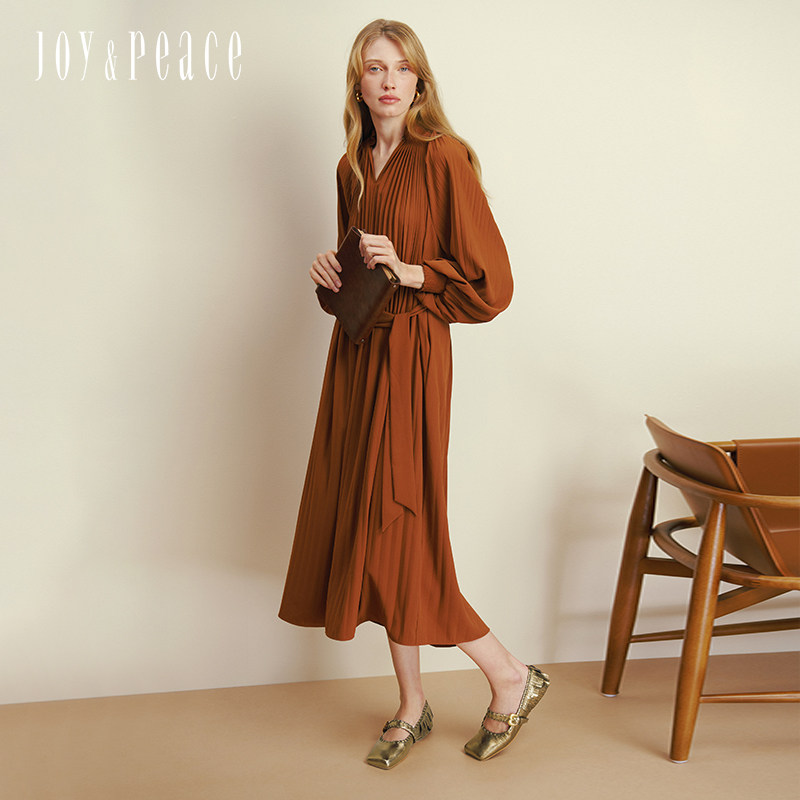 真美诗金箔咖啡2025秋新款羊皮优雅桃心扣方头流苏玛丽珍鞋单鞋女,淘宝优惠券,粉丝福利购,淘宝优惠卷