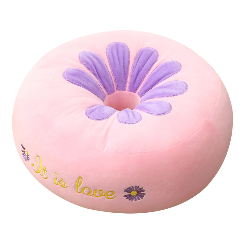 可爱蒲团毛绒坐垫加厚圆形地板垫家用地上榻榻米垫客厅日式窗台垫