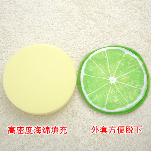 创意西瓜水果坐垫圆形抱枕椅靠垫3D仿真枕头学生可拆洗幼儿园坐垫 - 图2