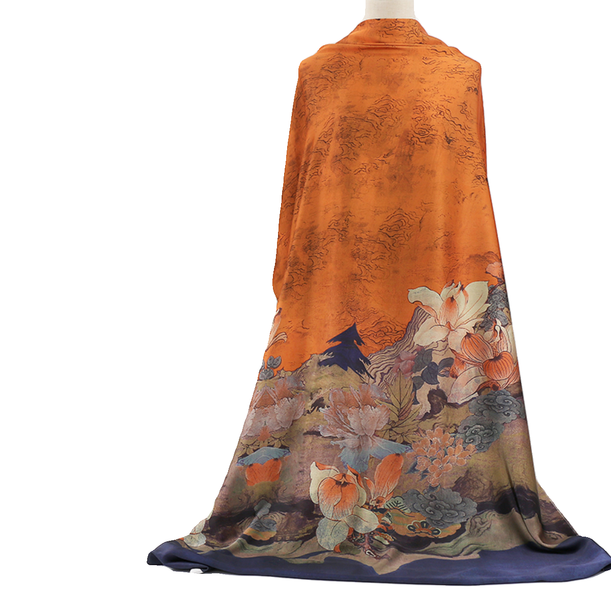 醋酸缎面印花面料 整体印花服装面料  旗袍汉服布料可零剪现货,淘宝优惠券,粉丝福利购,淘宝优惠卷