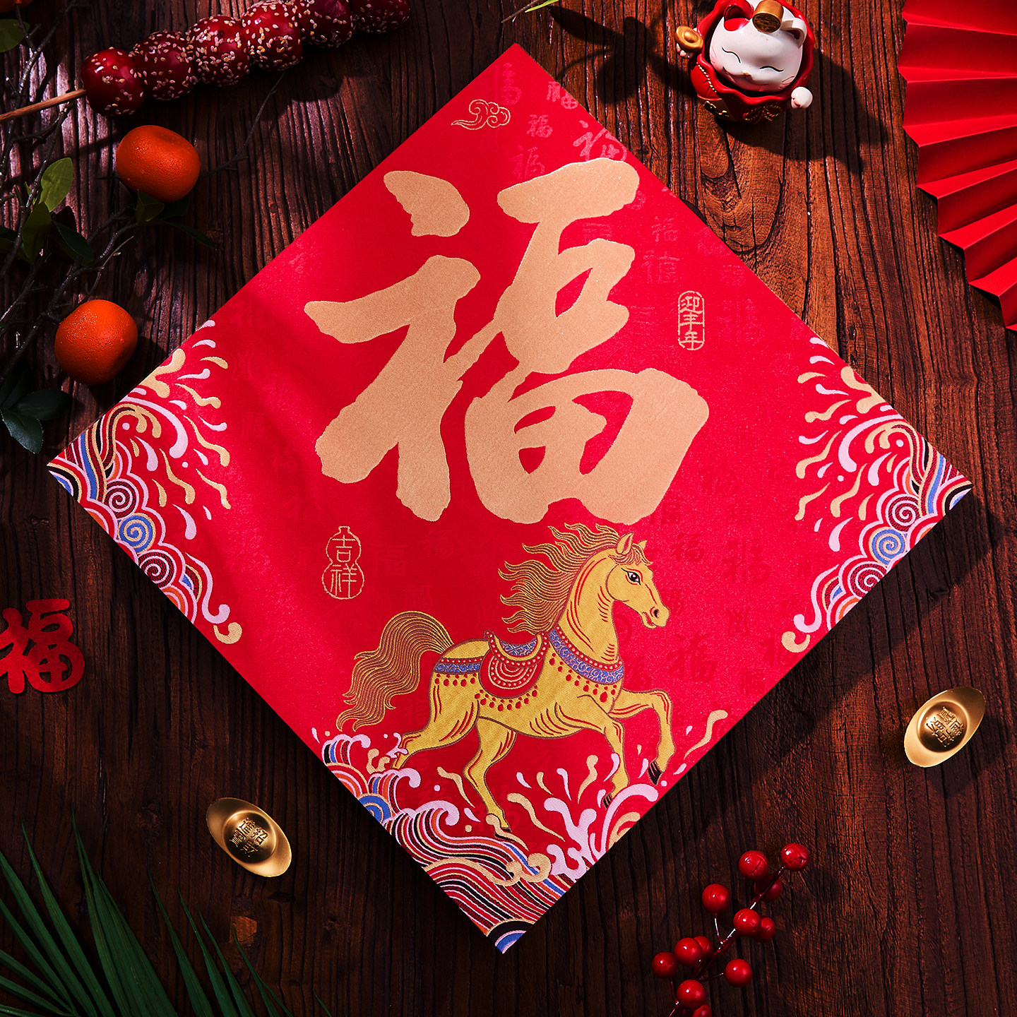 福字门贴2026马年国风织锦刺绣挥春绒布自带背胶家用入户大门贴,淘宝优惠券,粉丝福利购,淘宝优惠卷