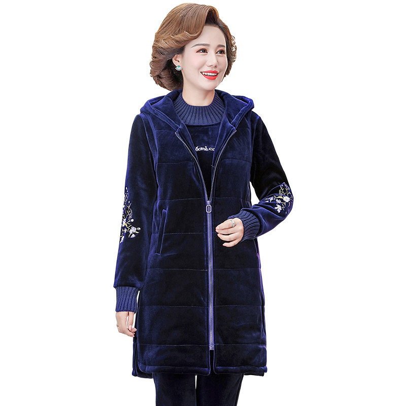 中老年人女装金丝绒运动衣服2020 伊栢中老年女装