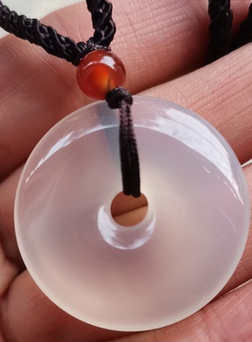 平安扣天然冰种吊坠玉项链