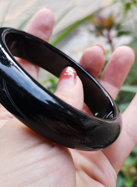 加宽加厚巴西红玛瑙水晶玉石手镯