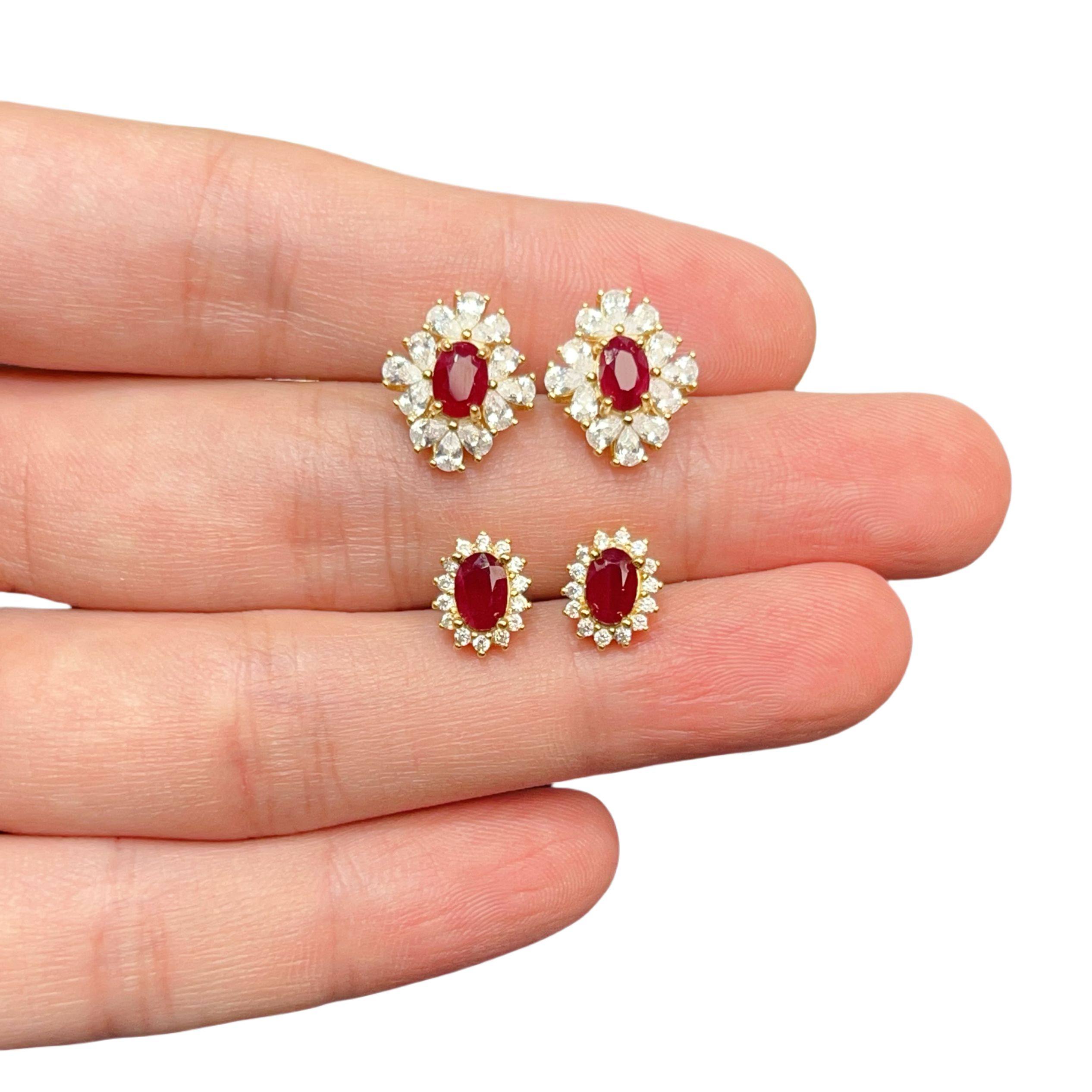 瑞耀珠宝鸽血红红宝石耳钉4*6S925银明艳不黑镶金品质通勤设计,淘宝优惠券,粉丝福利购,淘宝优惠卷