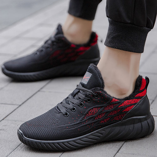 回力男鞋冬季加绒加厚保暖棉鞋新款软底防滑休闲跑步运动二棉鞋子 - 图1