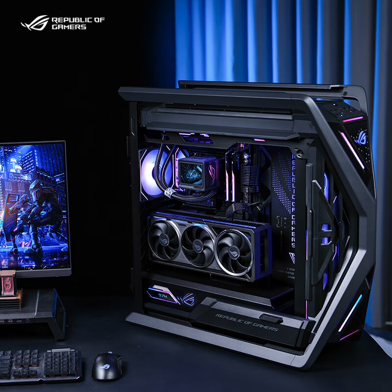 华硕创世神ROG全家桶 RTX5080TUF/火神/夜神 9800X3D电竞游戏主机 - 图1