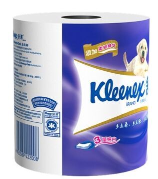 全国包邮 舒洁（Kleenex）卫生纸 柔韧纯白 3层卷纸 厕纸30粒装