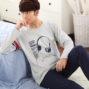 男士纯棉长袖睡衣