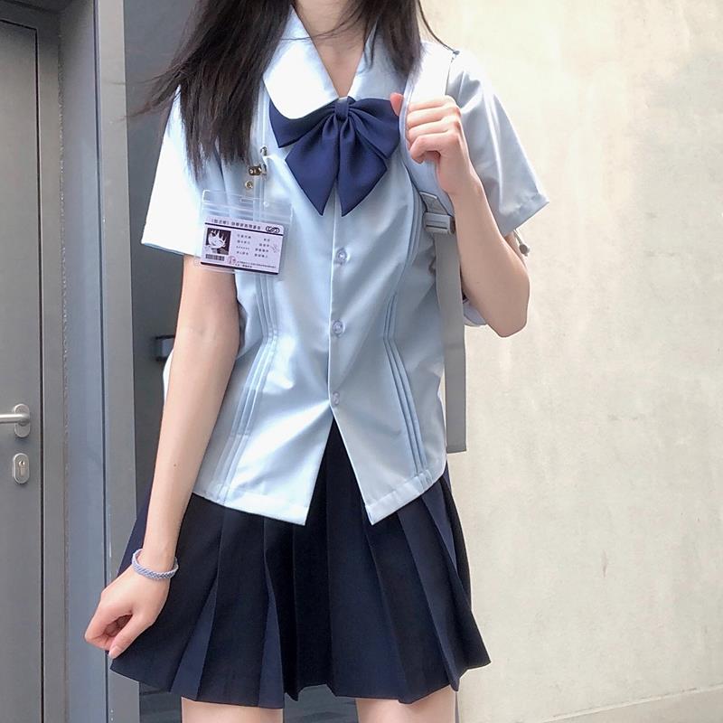 JK制服衬衫女短袖日系学院风校供感风琴褶原创百搭学生基础款衬衣