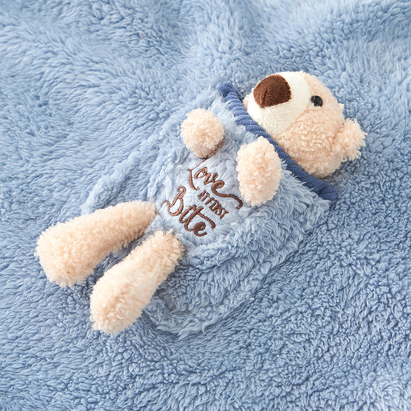 芬腾冬季珊瑚绒圆领立体北极绒睡衣 芬腾润诚睡衣/家居服套装