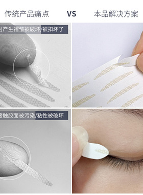 手柄式高粘网纹双眼皮贴新手离型