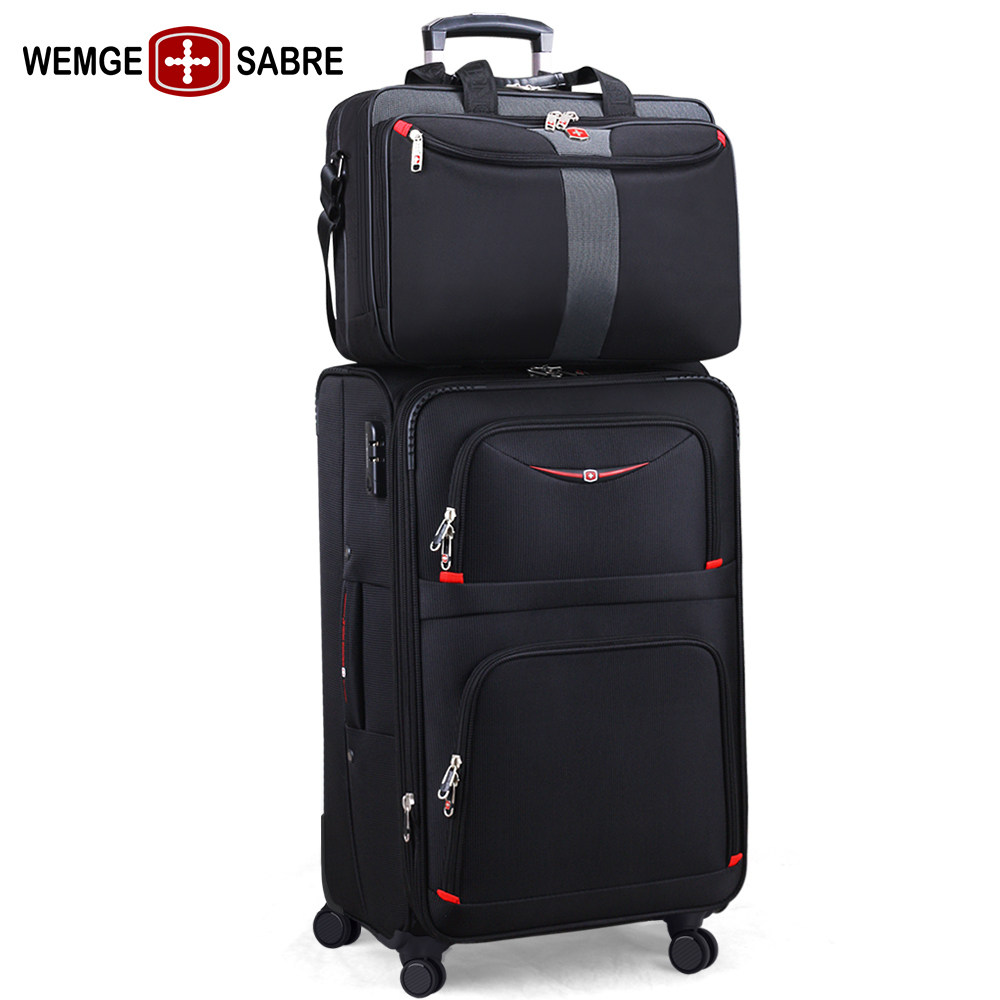 瑞士军刀万向轮商务子母箱包拉杆箱 wemgesabre箱包旅行箱