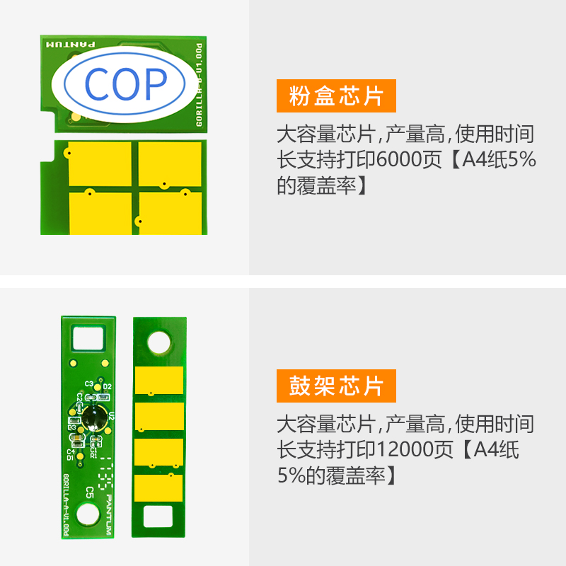 适用奔图TL-410粉盒芯片DL-410鼓组件芯片m7100dn硒鼓m6700dw计数 - 图1