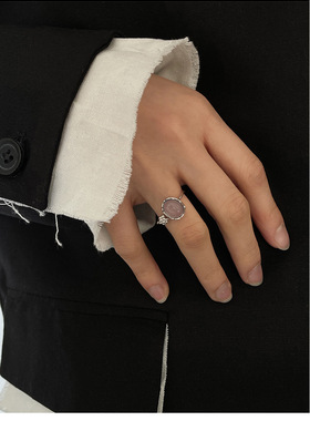 拉子们的宝藏店铺韩版镀银个性不规则花戒指复古冷淡风ins开口指