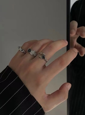 设计感简约不规则锆石ins冷淡