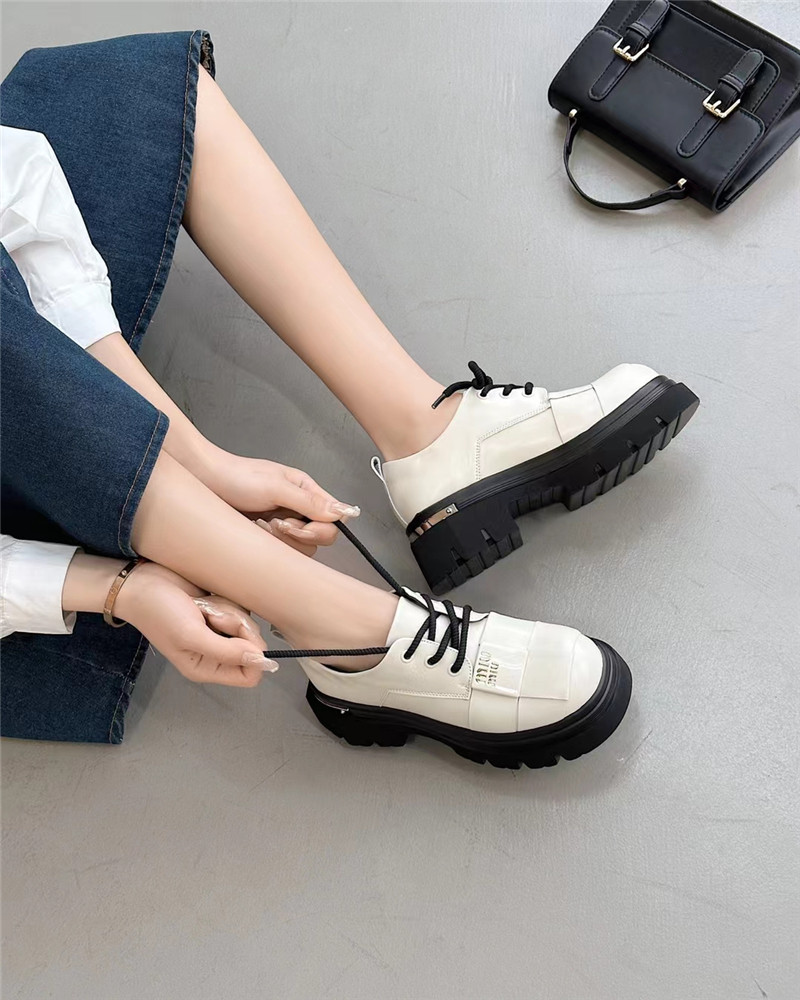 欧货乐福鞋小皮鞋女2025春季新款真皮松糕厚底英伦风休闲增高单鞋,淘宝优惠券,粉丝福利购,淘宝优惠卷