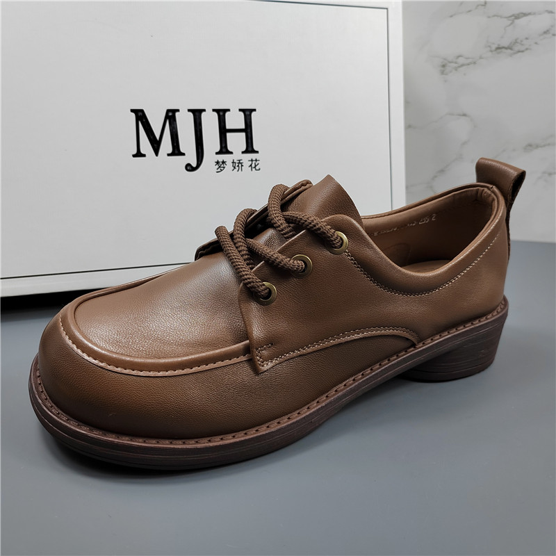 商场同款羊皮系带深口单鞋女2025秋季新款时尚百搭英伦风小皮鞋潮,淘宝优惠券,粉丝福利购,淘宝优惠卷