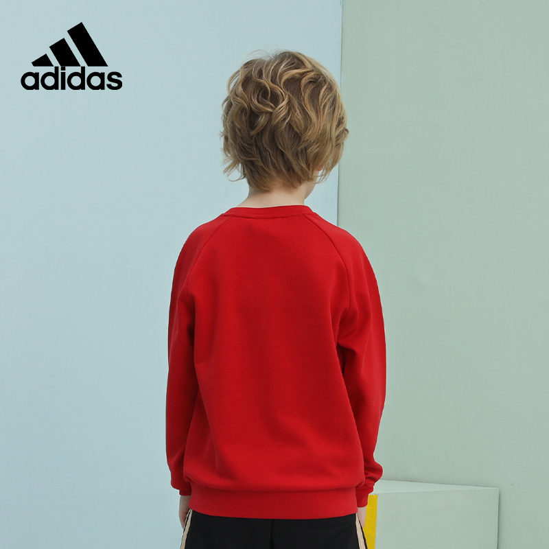 adidas阿迪达斯童装男女童套头衫春秋新款中大童运动休闲儿童卫衣