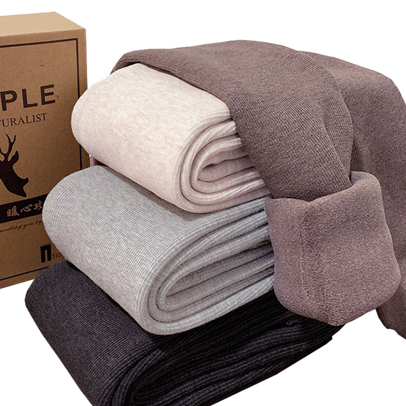 螺纹外穿春秋加绒显瘦灰色连裤袜 奢缇诗服饰打底裤