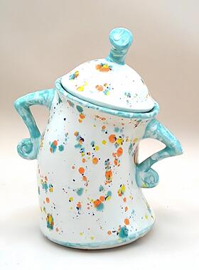 新款抽象派罐子态度杯收纳仿陶瓷创意叉腰个性搞笑桌面摆件工艺品