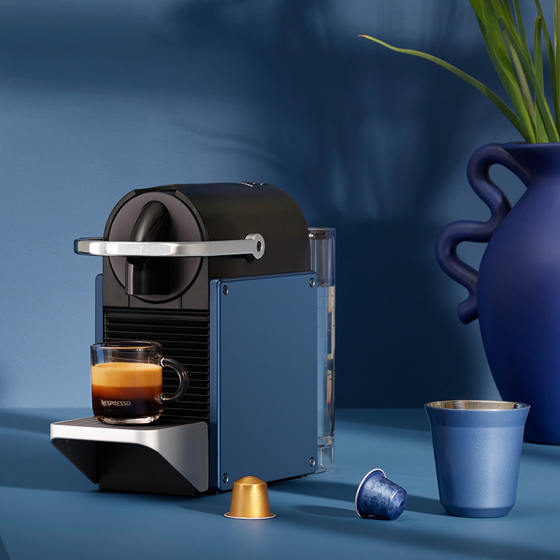 NESPRESSO奈斯派索Pixie进口家用小型胶囊咖啡机含黑咖啡胶囊50颗-图1