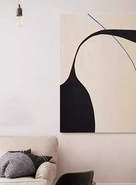 定制后现代简约样板间玄关走廊过道装饰画 别墅客厅沙发背景墙画