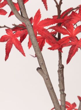 仿真绿植红色多杆迷你枫叶树仿真枫树假树北欧风室内家居装饰摆件