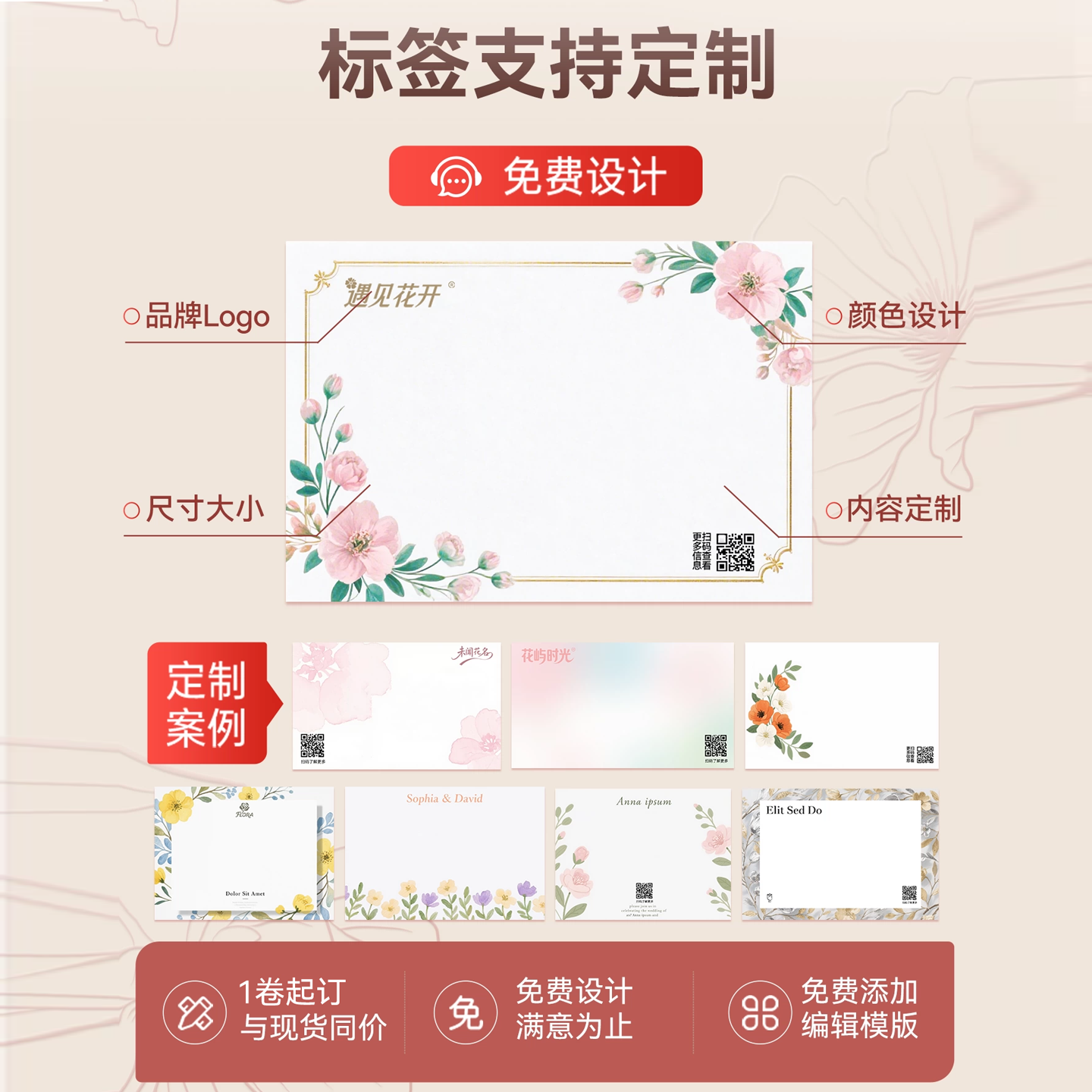 精臣B1贺卡打印机花店小卡片专用标签打印机鲜花店生日节日祝福语便利贴纸花束贴纸便签手持便携迷小型标签机