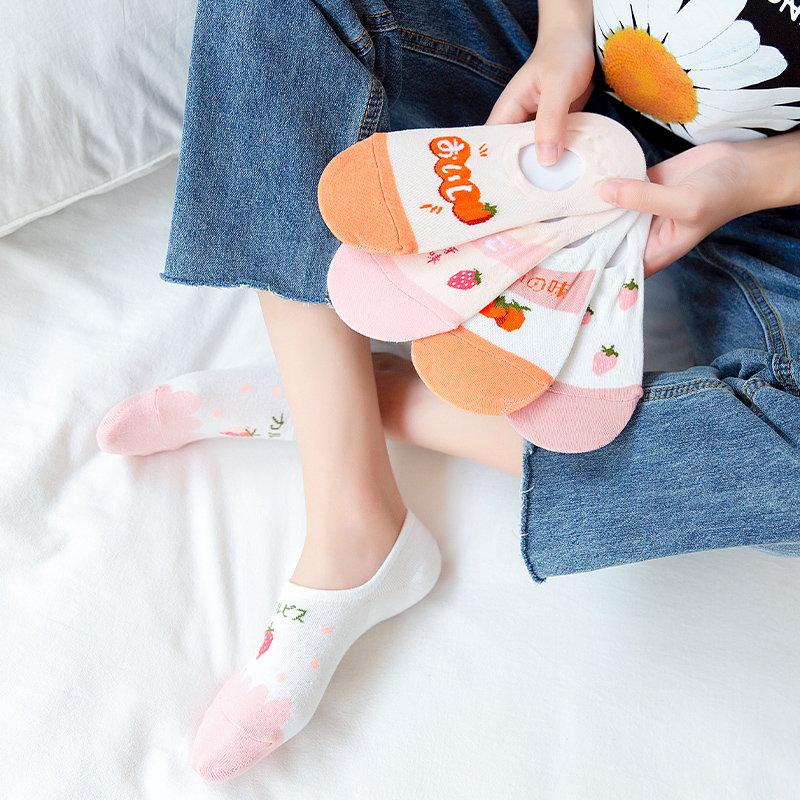 浅口夏天ins潮可爱硅胶防滑女短袜 mutesse短袜/打底袜/丝袜/美腿袜