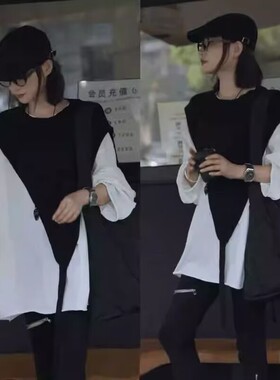 韩系黑色披肩女外搭女款2026新款小坎肩搭衬衫叠穿小围巾搭肩马甲