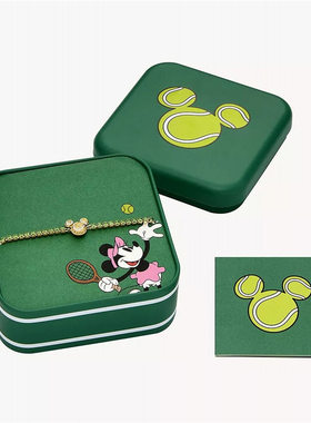 代购FOSSIL x Disney 化石迪士尼联名款个性米老鼠绿色水晶网球