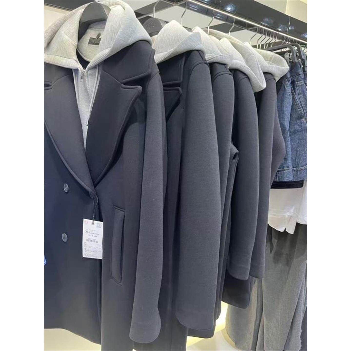 2025 秋冬季新品可拆连帽拼接风衣长袖西装大衣外套女8073039 800,淘宝优惠券,粉丝福利购,淘宝优惠卷