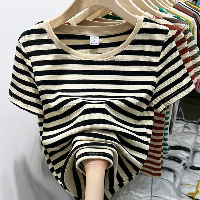 Hertiman long sleeve short sleeve Korean style stripes regular