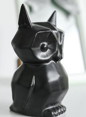 南笙动物陶瓷摆件台面客厅装饰品