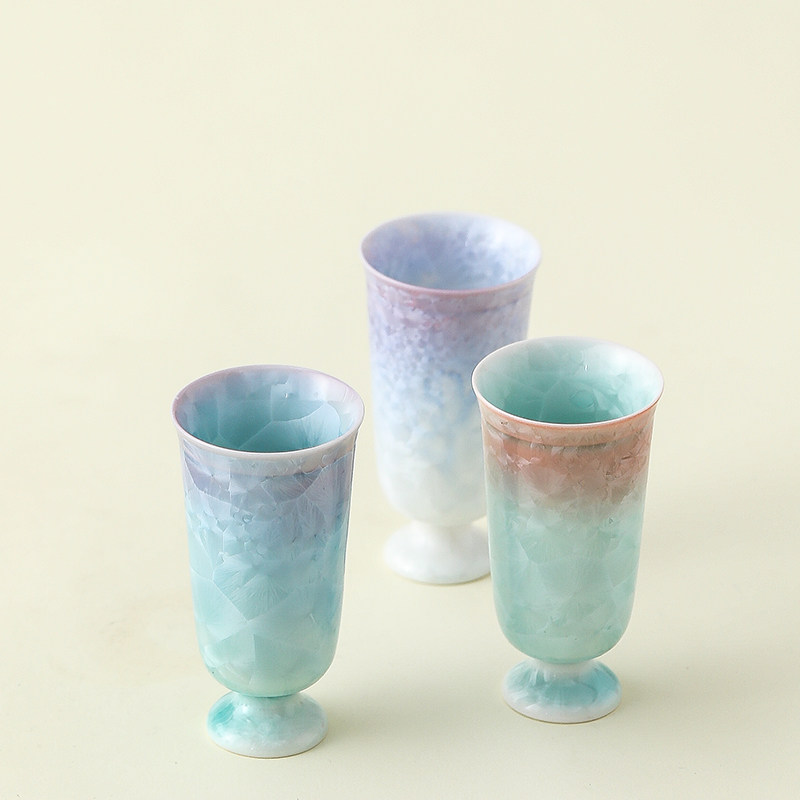结晶釉渐变色窑变陶瓷闻香杯功夫茶具高脚杯品茗杯器具茶艺杯茶杯,淘宝优惠券,粉丝福利购,淘宝优惠卷