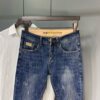 Men's jeans summer slim fit embroidered ninth pants