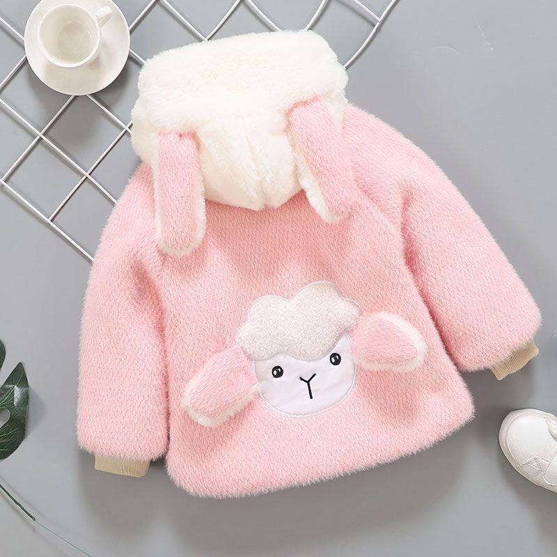 女童水貂绒外套男女孩冬季加绒加厚冬装洋气宝宝加棉上衣毛毛棉衣,淘宝优惠券,粉丝福利购,淘宝优惠卷