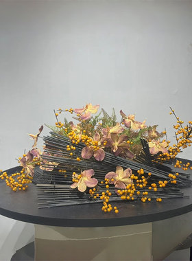 高端碳刚烤漆花器永生花仿真花组