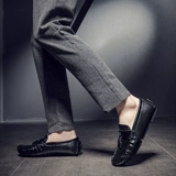 Мужские летние дышащие туфли для кожаной обуви в английском стиле, 2023, из натуральной кожи, мягкая подошва