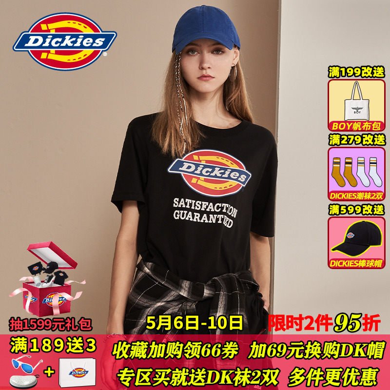 Dickies短袖T恤女迪克斯潮牌休闲圆领Tee秋季款XS,S码合集小码装-图0