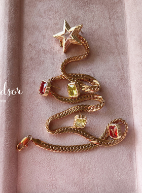 温莎斜纹蛇骨链条巴洛克珍珠项链