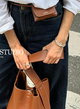 现货Lie Studio宽版弧形亮面素面丹麦简约高级开口手镯官方授权